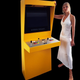 Illustration for article titled Retro Space Arcade Cabinet Mixes Retro, Futurism with Banana Color Scheme